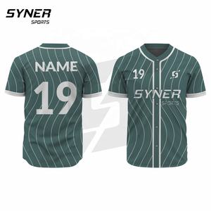 Uniforme de baseball d'équipe personnalisé, maillot de baseball sublimé avec impression intégrale, 100% polyester, unisexe, rétro, respirant, antibactérien - Product Image 2