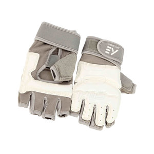KATBROS INDUSTRY MMA Gloves Non-Slip Half Finger Microfiber Leather <b>Hook</b>-and-Loop Wrist Gym Sparring Unisex - Product Image 1