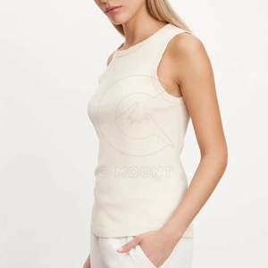 Venta caliente último estilo mujeres chaleco acanalado algodón poliéster gimnasio Fitness desgaste mujeres chaleco acanalado - Product Image 3