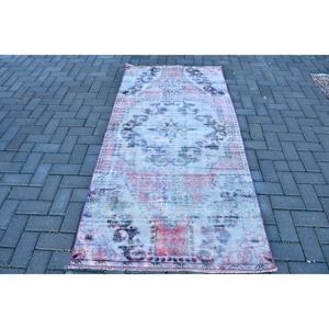 พรมวินเทจสไตล์ตุรกี ขนาด 3.37x6.9 ฟุต ลายสัตว์สีน้ำเงิน ทำจากขนสัตว์ - Product Image 1