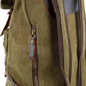 Bolsos de hombro hechos a medida de la mejor calidad superior mochilas de cuero de lona superventas precio al por mayor - Product Image 5