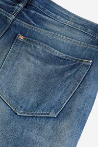 Alta calidad de los hombres de mezclilla oscura azul suelto y recto ajuste 100% algodón comodidad y uso diario pantalones vaqueros @ precio de fábrica al por mayor - Product Image 3