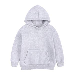 NUEVA venta al por mayor de niños de color sólido en blanco Deportes Sudadera con capucha Niños y niñas Sudadera con capucha de lana de algodón - Product Image 3