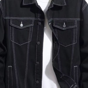 Veste en jean rétro de haute qualité, streetwear vintage classique, mode décontractée, jean en coton durable, vêtements d'extérieur - Product Image 3