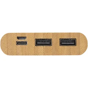 Banque d'alimentation durable Tulda Bamboo 10 000 mAh, gadgets promotionnels écologiques - Product Image 6