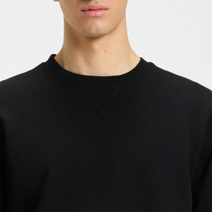 Sweat-shirt pour homme à prix avantageux avec logo personnalisé, modèle 2026, pour les acheteurs en gros et en vrac, couleur unie, manches longues et col rond - Product Image 2