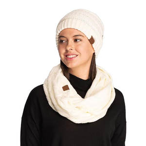 Bonnets d'hiver à la mode avec écharpe ensemble de styles polyvalents, conçus pour le streetwear, le sport et les cadeaux promotionnels en vrac - Product Image 4