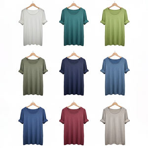 Camiseta Informal de Manga Larga con Cuello Redondo de Viscosa para Mujer - Product Image 5