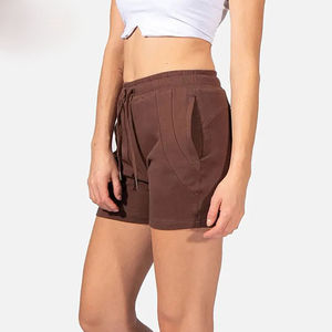 Shorts Deportivos de Verano para Mujer, Estilo Urbano, Transpirables, Cintura Elástica, 100% Algodón, Servicio OEM, Venta al por Mayor, Nuevo Estilo de Moda - Product Image 5