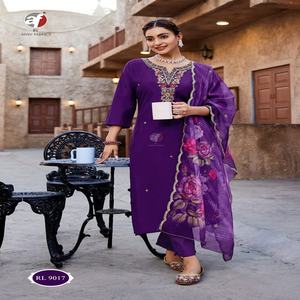 Seda romana atractiva con pantalones Kurti de impresión digital y fabricante y proveedor Dupatta de Surat a precio barato - Product Image 1