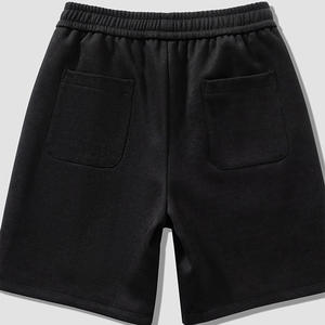 Short en molleton de coton mélangé pour hommes personnalisé en gros été tenue décontracté cordon taille élastique poches latérales écologique solide - Product Image 6