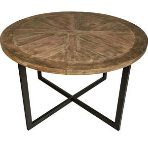 High Quality <b>Industrial</b> Round <b>Dining</b> <b>Table</b> <b>Industrial</b> Mango <b>Wood</b> Round <b>Dining</b> <b>Table</b> 48 Inch Modern Big Round Top <b>Dining</b> <b>Table</b> - Product Image 1
