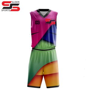 Uniforme de basket-ball sur mesure fabriqué au Pakistan pour hommes maillot de basket-ball en polyester de basse qualité personnalisé - Product Image 1