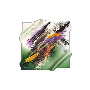 Green Cotton Abstract <b>Square</b> <b>Scarf</b> - Product Image 1