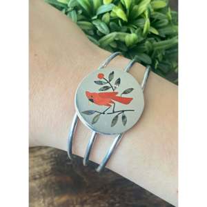 Zuni Handmade Multi-Stone & Sterling <b>Silver</b> Micro-Inlay Fashion <b>Cuff</b> <b>Bracelet</b> - Product Image 2