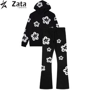 Survêtements pour femmes en polaire respirant de haute qualité en polyester/coton, sweat-shirts à capuche, vente en gros, streetwear, transfert thermique - Product Image 6