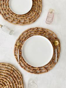 แผ่นรองน้ำผักตบชวาทรงกลมน่ารักเป็นมิตรต่อสิ่งแวดล้อมผลิตจากเวียดนามแผ่นรองจานทอสำหรับตกแต่งโต๊ะขายส่ง - Product Image 5