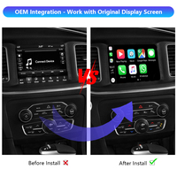 Kit d'interface décodeur intelligent sans fil CarPlay et Android Auto pour écran de voiture Challenger Original, compatible Dodge Challenger