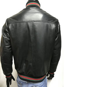 Chaqueta de cuero de motorista personalizada de tendencia para hombres, ropa de calle ajustada, proveedor OEM, Etiqueta Privada, Exportación a granel - Product Image 2