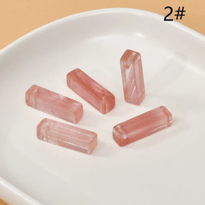 Natural Gemstone Cuboid <b>Pendant</b> <b>Necklace</b> <b>Black</b> Cord Healing Chakra Women Men Rectangular Column Shape Quartz Crystal Point - Product Image 3