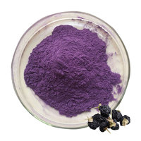 Leverancier levert zwart wolfberry fruitpoeder, puur zwart wolfberry extractpoeder, zwarte wolfberry.