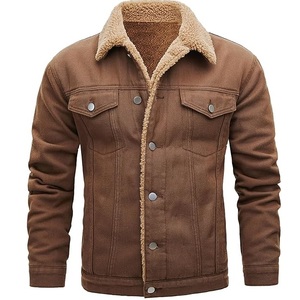 Veste en jean d'hiver pour homme, dernier design, noire, épaisse, chaude, doublure en fourrure extensible, fourrure, coupe-vent, boutons personnalisés, veste à fermeture éclair - Product Image 6