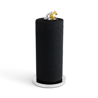 Porte-serviettes en papier grenade de luxe argent et or support de rouleau de tissu en métal décoratif pour cuisine ou Table à manger