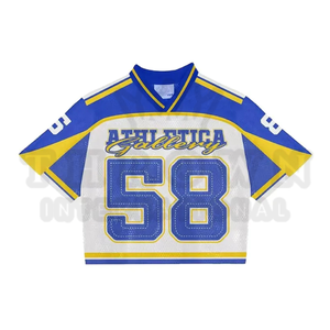 Diseñe su Propia Camiseta corta Y2K, camisetas de fútbol ligeras, uniforme de Rugby, 3/4 Camiseta de manga, lindos uniformes de fútbol americano - Product Image 6