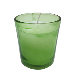 Votivo redondo de cristal con cera, vela de luz de té de último diseño, color rojo antiguo, para decoración de boda y Navidad - Product Image 2