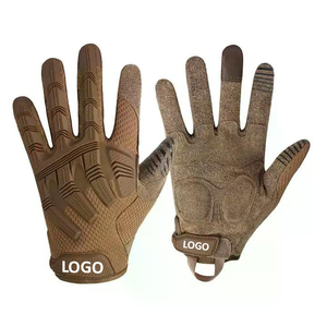 Winter Green Black Rubber Knuckle Protective Tactical Gloves Shock Resistant Full Finger Tactical Gloves With Custom Logo