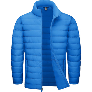 Veste d'hiver personnalisée avec logo pour homme, bleu, vêtements à bulles, doudoune pour homme, épaisse et chaude, veste pour homme pour l'hiver, livraison DDP - Product Image 1