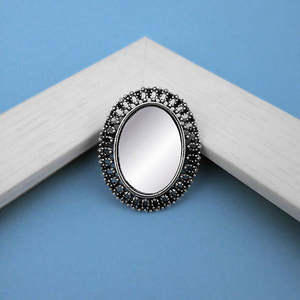 Tip Top Fashions Anillo de dedo ajustable Espejo chapado oxidado 1505518B Anillo de moda - Product Image 1
