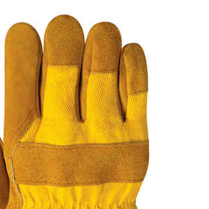 Prix de gros Gants de travail en cuir de vachette fendu de haute qualité Gants de travail industriels canadiens ignifuges de sécurité pour les mains - Product Image 3