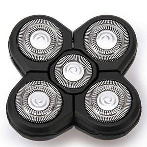 Afeitadora Eléctrica Recargable Clásica de 5 Cabezales, Afeitadora Rotatoria Negra Universal a Prueba de Agua para Rostro y Cuerpo de Hombre, Clasificación IPX7 - Product Image 4