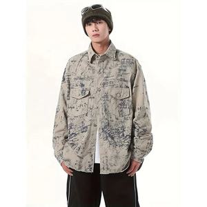 Chaqueta vaquera personalizada para hombre con bordado lavado Vintage 100% algodón Botón de cuerno Puffer para primavera Otoño Invierno - Product Image 2