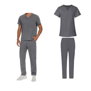 2024, superventas, conjuntos de mujer transpirables elásticos personalizados, uniformes de enfermería, uniforme de Hospital, Pantalones rectos, uniformes médicos - Product Image 3