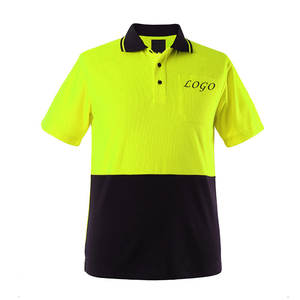 Camisetas Polo de Manga Corta de Poliéster Impermeables y Antibacterianas al por Mayor, Ropa de Trabajo de Alta Visibilidad con Reflectores de Seguridad para la Construcción - Product Image 1