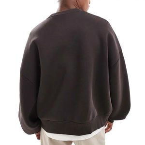 Sudaderas Extra Grandes de Corte Cuadrado, Gruesas, de Felpa de 450 g/m², Cuello Redondo, Hombros Caídos, Estilo Limpio, Sudaderas con Capucha Personalizadas de Fábrica - Product Image 3