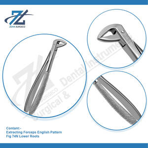 ชุดเครื่องมือผ่าตัดสำหรับถอนฟัน74N รูปรากฟันสำหรับถอนฟันรูปแบบภาษาอังกฤษ - Product Image 4