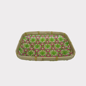 Plateau rectangulaire en bambou de haute qualité Owen Panier de rangement pour organisateur de cuisine fait à la main - Product Image 4