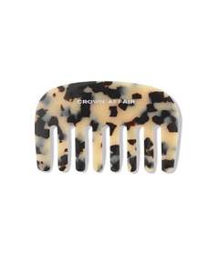 Peigne à cheveux carré en corne naturelle, fait main, écologique, ajouré et sculpté, antistatique, lissant et démêlant - Product Image 4