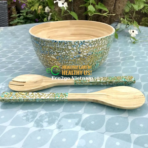 Assiettes en bambou réutilisables biodégradables et écologiques/panneau mural en bambou/assiettes et bols en bambou - Product Image 4