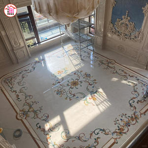 เหรียญหินอ่อน Waterjet ราคาโรงงานขัดพื้นโมเสคฝังผนังหินอ่อน Waterjet เหรียญรางวัลกระเบื้องหินอ่อน Water Jet - Product Image 5