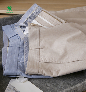 กางเกงขาสั้นผ้าชิโนสำหรับผู้ชายกางเกงขาสั้นผ้าฝ้ายแบบลำลองฤดูร้อนมีกระดุมปิดและกระเป๋าข้าง - Product Image 5