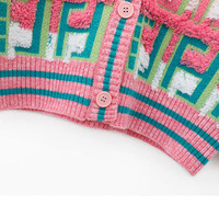 Nouveau cardigan pour femme, automne, décontracté, court, uni, col en V, boutonné, manches longues, anti-rides, fin, haute qualité, 220g, personnalisable