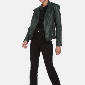 Chaqueta de cuero para invierno Chaqueta de cuero para mujer de la mejor calidad 2024 Chaqueta de cuero genuino para mujer - Product Image 5