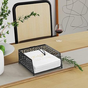 Modern Decorative <b>Black</b> Handcrafted Metal Napkin Holder Wedding Party At Lowest Price - Product Image 4