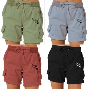 3D ผ้าฝ้ายกางเกงขาสั้นผู้หญิงเอวสูงแบบมีสไตล์ใหม่ระบายอากาศได้ดีมีสไตล์100% - Product Image 1