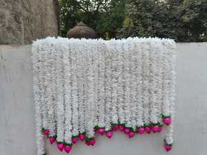 Lotus Buds and Leaf Jasmine Garland Colgante de pared Decoración para el hogar Arte de la pared floral Decoración de Navidad Decoración botánica Colgante de pared - Product Image 4