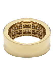 Anillo de Hip Hop de moda de joyería personalizada de lujo para hombre con VVS Diamond Lab Grown Princess 10K 14K 18K Gold Iced Out - Product Image 4